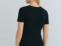 Футболка в рубчик, Черный