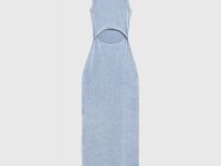 Платье в рубчик для девочек, Серый