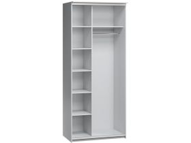 Шкаф-купе Байкал 2-100x240 Белый с зеркалом