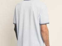 Поло из трикотажа пике с контрастной отделкой