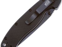 Складной нож полусеррейторный Ontario RAT 1, сталь AUS-8, рукоять термопластик GRN, черный
