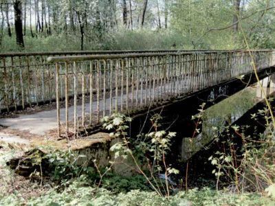 Мост "Горбатый" через нижний пруд, середина  XIX века, реконструирован в 1968 году