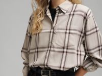 Рубашка прямого кроя в клетку