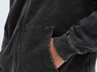 Толстовка на молнии с капюшоном, Черный