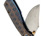 Складной нож Assassin knives Mini Rex, сталь Elmax/Damascus, рукоять титан