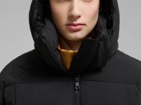 Пуховик с воротником-стойкой и съемным капюшоном