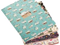 Тетрадь в клетку Flower bird А5 24 л 90 г слоновая кость, сшивка, ламинация