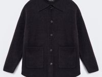 Кардиган свободного силуэта с отложным воротником