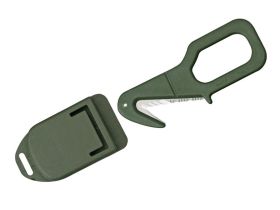 Стропорез Fox Rescue Emergency Tool, сталь 420J2, рукоять термопластик FRN, зеленый