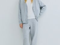 Кардиган с вышивкой, Серый