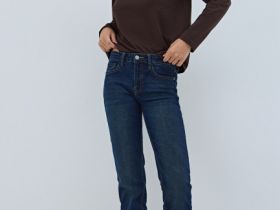 Базовые прямые джинсы, Синий