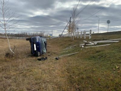 Пьяный водитель опрокинул автомобиль в Намском районе Якутии