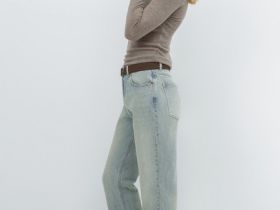 Джинсы Boyfriend с низкой посадкой, Голубой