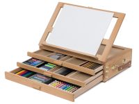 Мольберт настольный Pinax TE-03B с органайзером для пастели/карандашей/кистей, 3 лотка, бук