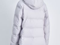 Пуховое полупальто с капюшоном