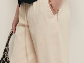 Льняные шорты женские стиля casual