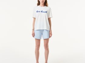 Женская хлопковая футболка Lacoste