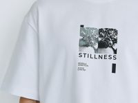 Футболка свободного кроя с принтом, Белый