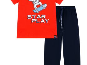 Комплект трикотажный для мальчиков: фуфайка (футболка), брюки