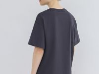 Футболка оверсайз с принтом, Серый