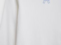 Лонгслив в рубчик для девочек, Белый