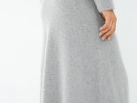 Трикотажная юбка А-силуэта из ангоры, Серый