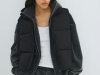 Утеплённый жилет, Черный