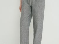 Льняные брюки Baggy, Серый