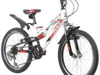 Детский велосипед Novatrack Shark 20 6sp, год 2020, цвет Белый