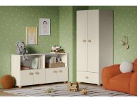 Шкаф детский Тесси 2-75x181 Светло-бежевый