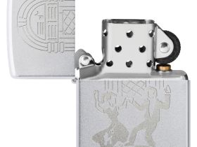 Зажигалка Zippo Vintage Dance с покрытием Satin Chrome, латунь/сталь