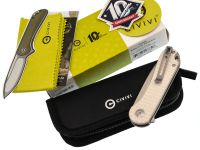 Складной нож Civivi Elementum, сталь D2, рукоять G10, бежевый