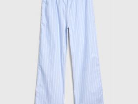 Пижамные брюки из хлопка, Голубой