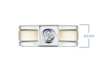 Классическое кольцо из комбинированного золота э4812ка08153000