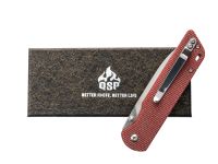 Складной нож QSP Parrot, сталь D2, рукоять микарта, красный