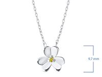 Колье из серебра с бриллиантом э0601кл03185400