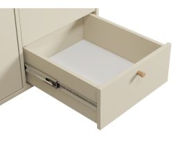 Распашной шкаф Дикинс 3-124x190 Светло-бежевый