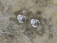 Пусеты из белого золота с бриллиантами э4701пс05200684