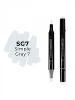 Маркер двухсторонний на спиртовой основе Sketchmarker Brush Цвет Простой серый 7