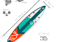 Надувная доска для SUP-бординга ZAP SPIRIT 12 FUSION