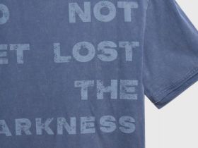 Футболка с текстовым принтом, Синий