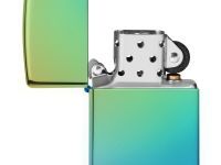 Зажигалка ZIPPO Classic с покрытием High Polish Teal, латунь/сталь, зелёная, глянцевая, 36x12x56 мм