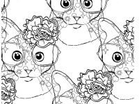 Раскраска-антистресс для творчества и вдохновения "Кототерапия"