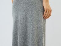 Вязаная юбка-трапеция, Серый