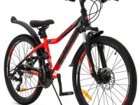 Подростковый велосипед Stels Navigator 450 MD 24 V030, год 2025, цвет Черный-Красный, ростовка 13