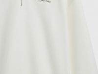 Толстовка с воротником-стойкой на молнии, Белый