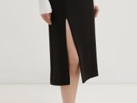 Юбка миди на молнии с разрезами