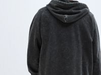 Толстовка на молнии с капюшоном, Черный