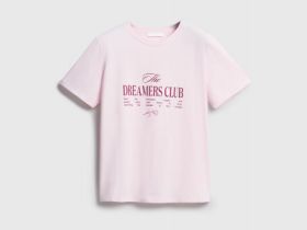 Футболка с принтом, Розовый