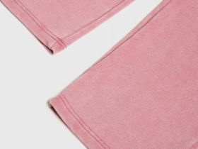 Широкие трикотажные брюки для девочек, Розовый